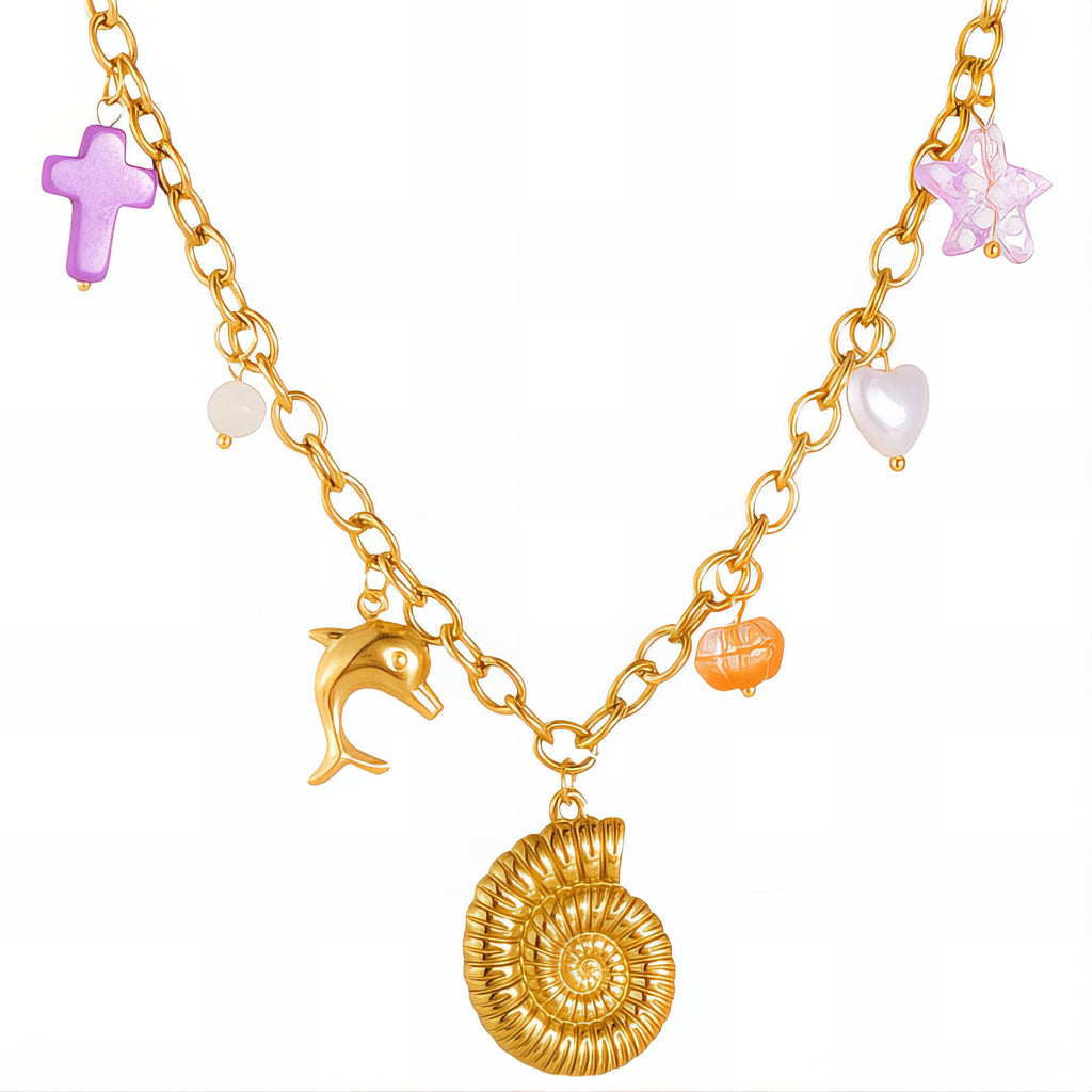 Gold-Plated Seashell Necklace