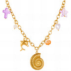 Gold-Plated Seashell Necklace