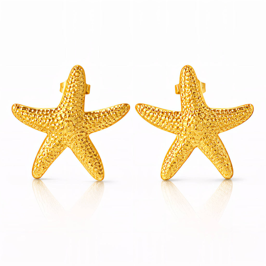 Gold-Plated Starfish Earrings