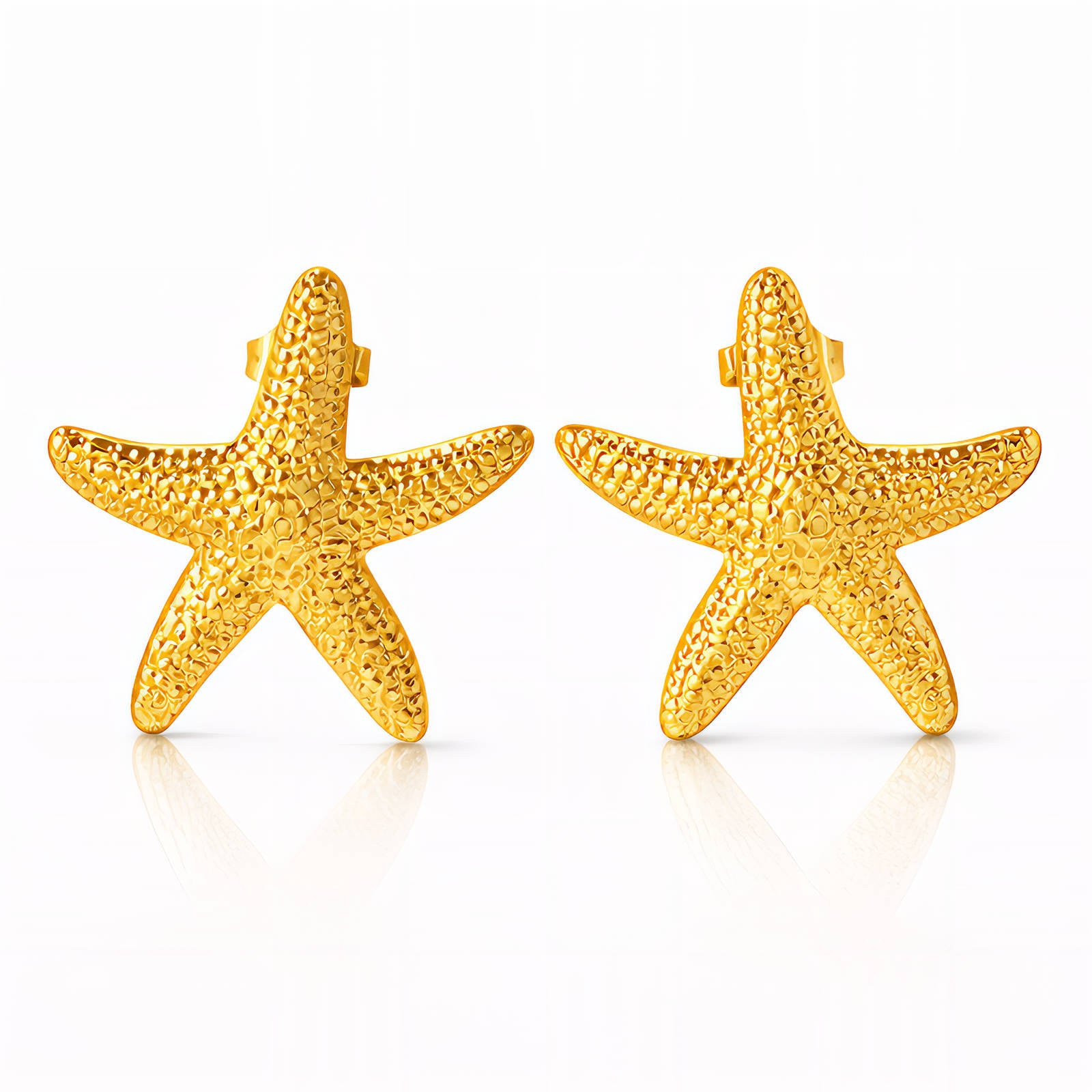 Gold-Plated Starfish Earrings