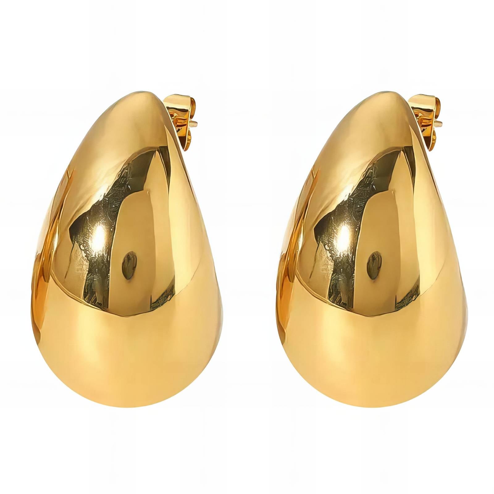 Gold-Plated Tear Drop Earrings