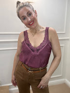 Ali Camisole, Burgundy