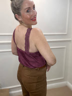 Ali Camisole, Burgundy