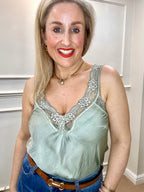 Ali Camisole, Moss Green