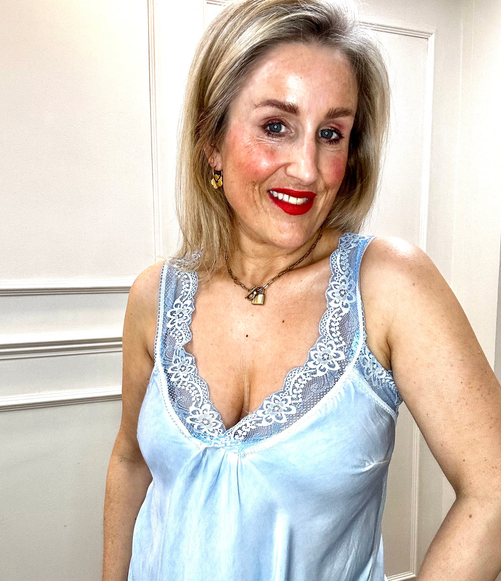 Ali Camisole, Porcelain Blue