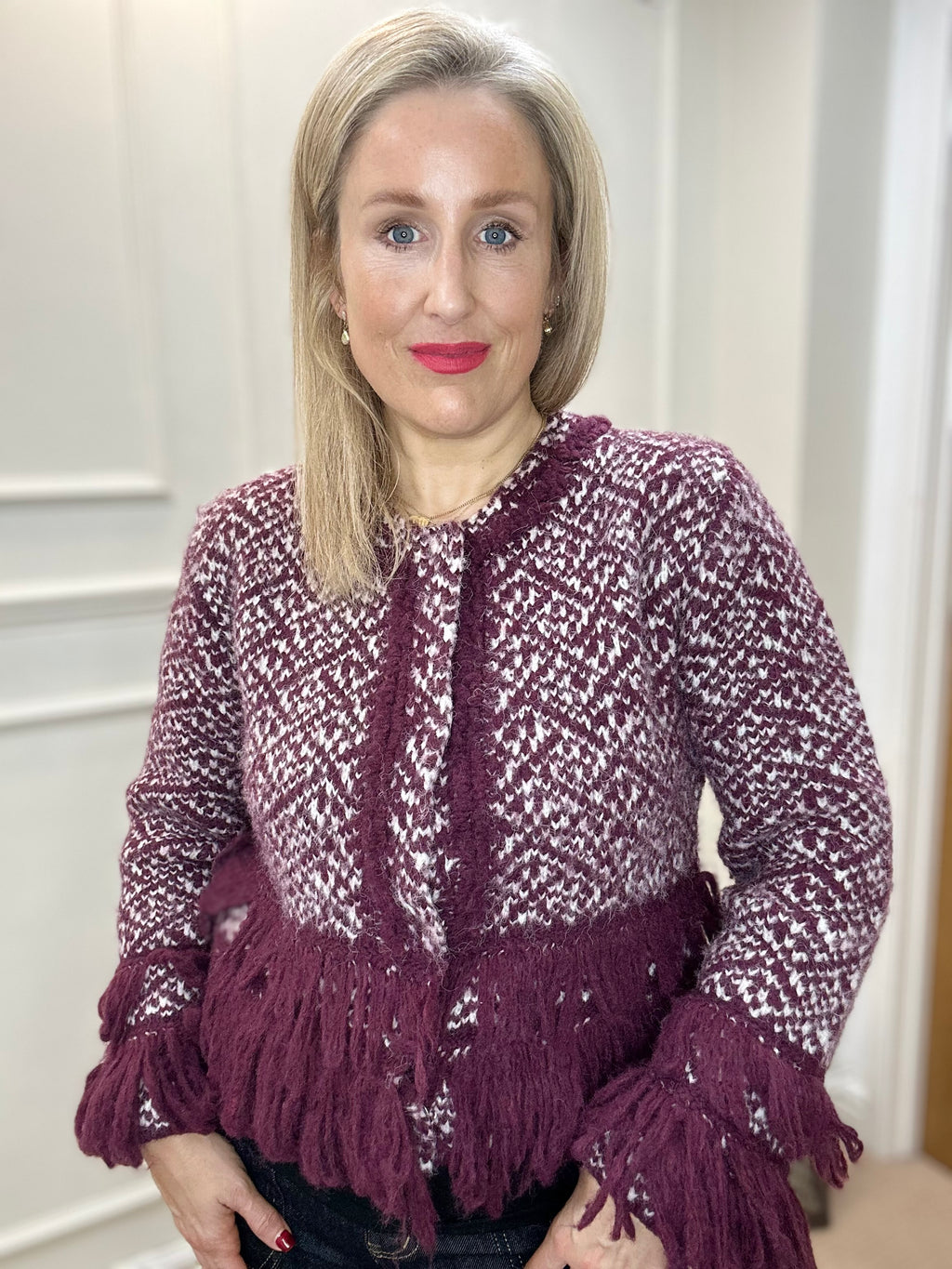 Blair Cardigan, Burgundy