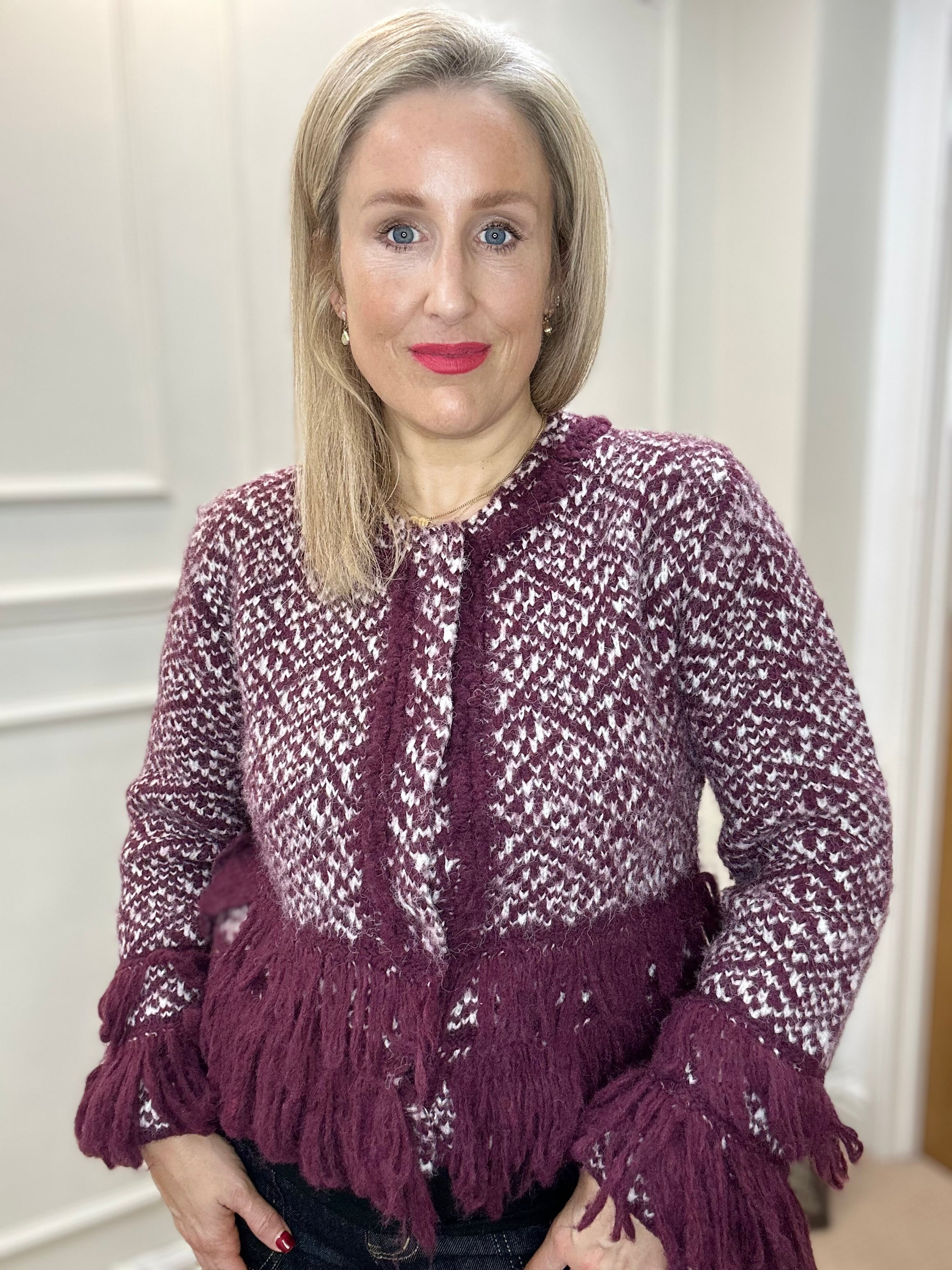 Blair Cardigan, Burgundy