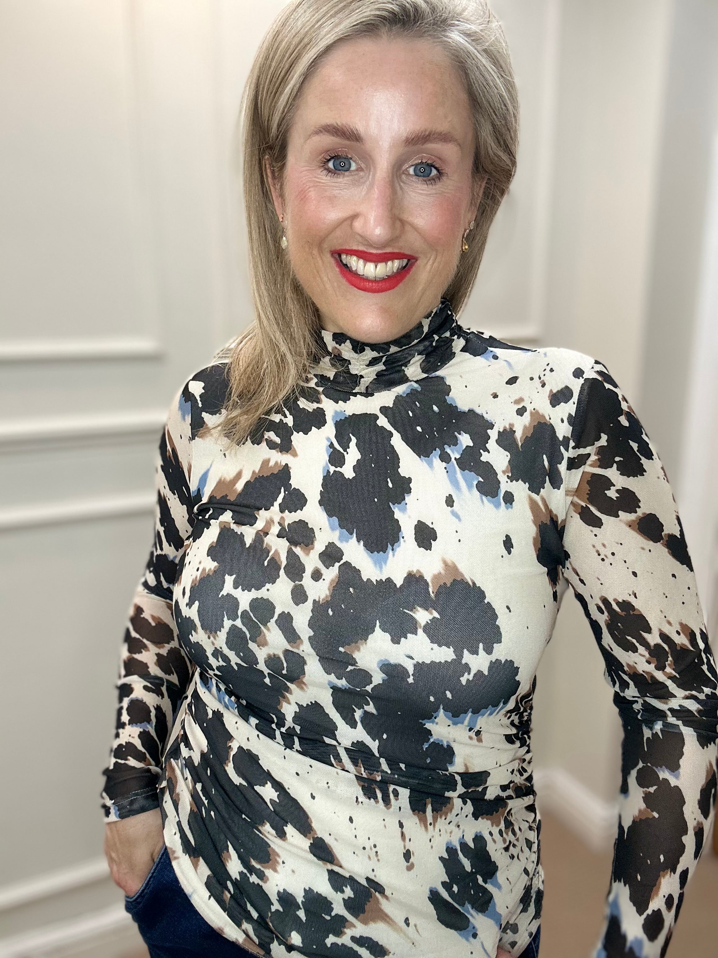 Sian Long Sleeve Top, Anthracite