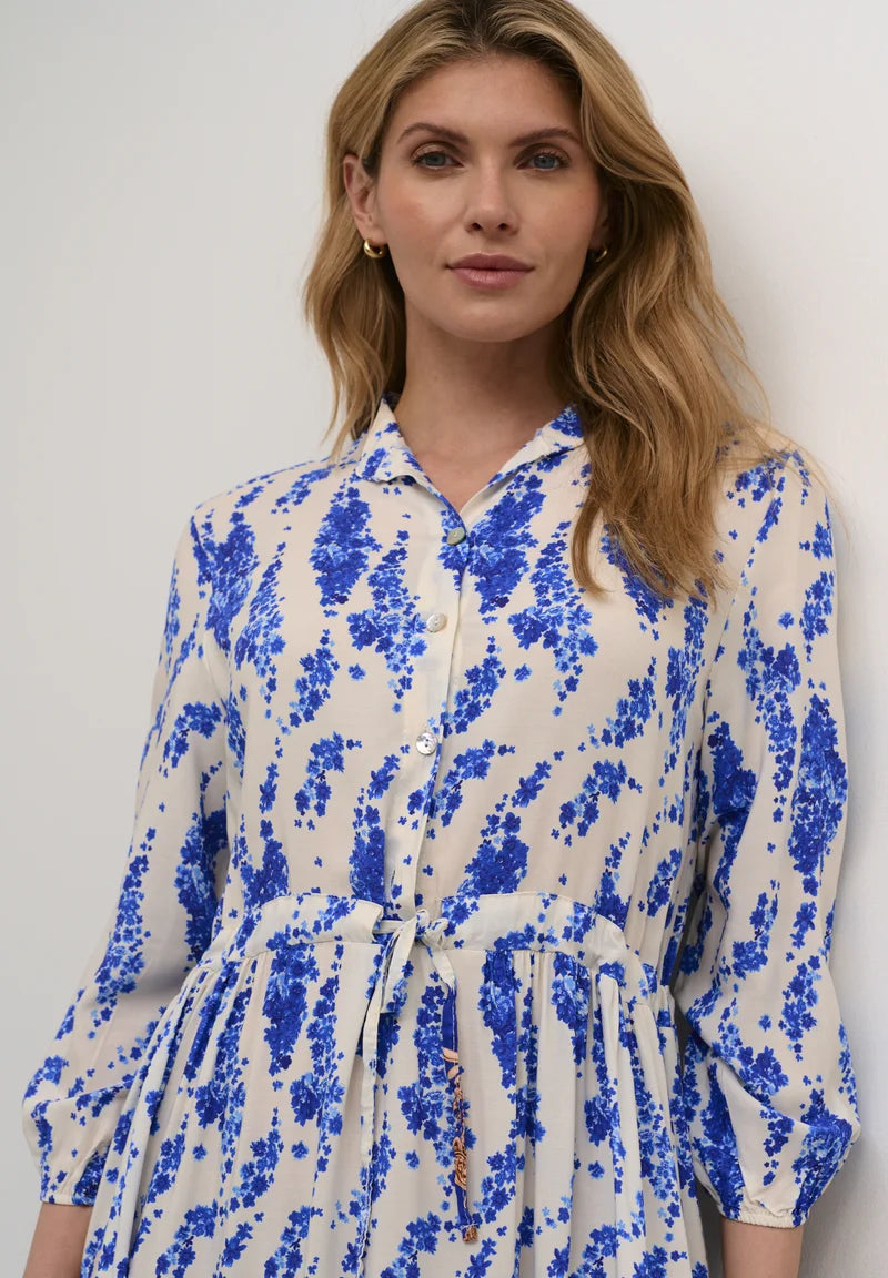 Alora Maxi Dress, Electric Blue Flower