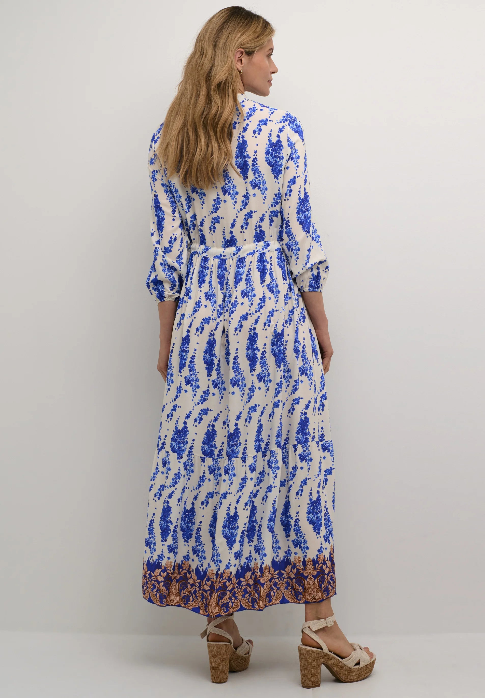 Alora Maxi Dress, Electric Blue Flower