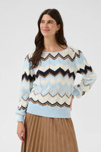 Netes Pullover, Cashmere Blue Zigzag