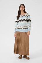 Netes Pullover, Cashmere Blue Zigzag