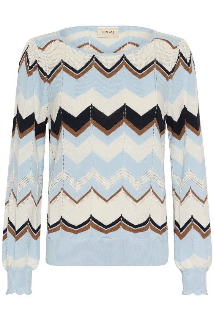 Netes Pullover, Cashmere Blue Zigzag