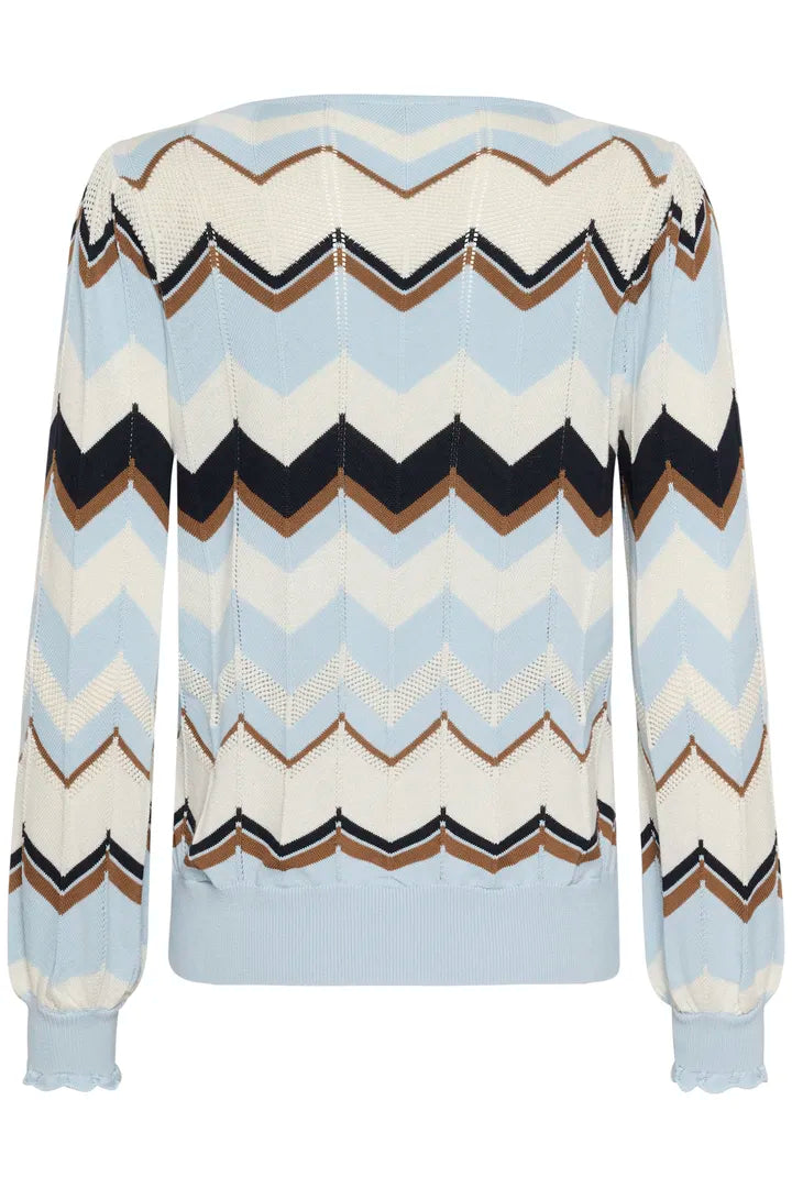 Netes Pullover, Cashmere Blue Zigzag