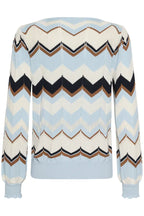 Netes Pullover, Cashmere Blue Zigzag
