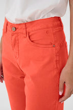Sophia Straight Twill Jeans, Paprika