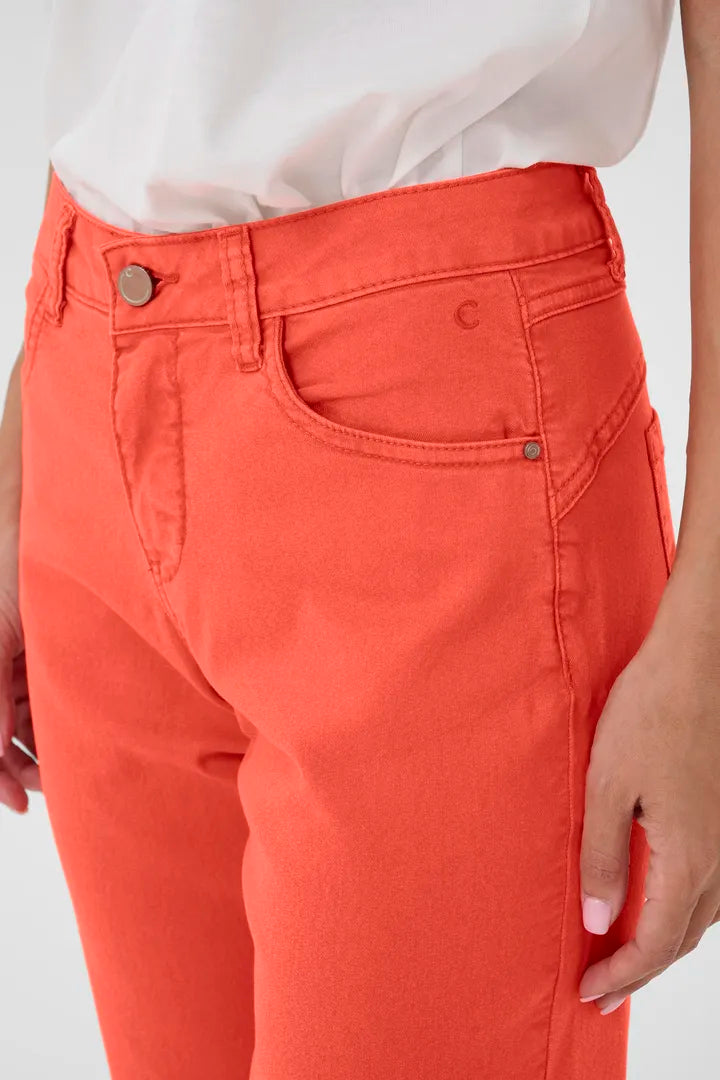 Sophia Straight Twill Jeans, Paprika