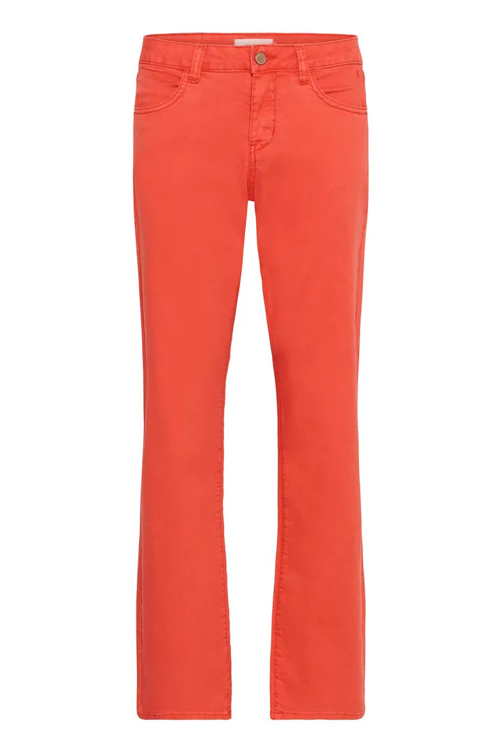 Sophia Straight Twill Jeans, Paprika