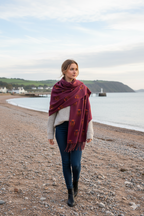 Highland Buffalo Print Wool Blend Scarf