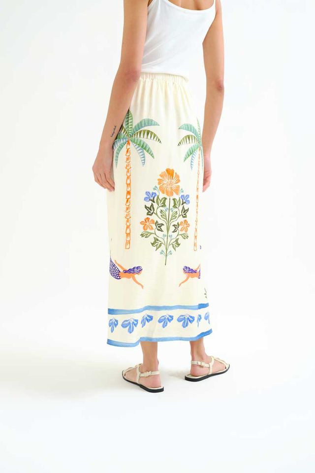 Andrea Long Skirt, Palm & Mermaid
