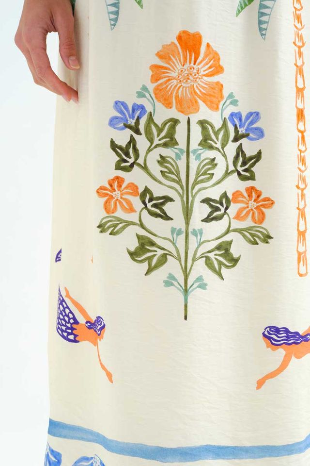 Andrea Long Skirt, Palm & Mermaid