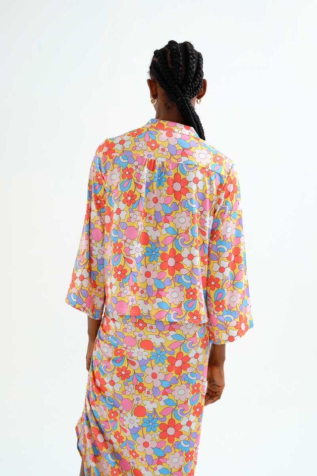 Catalina Blouse, Retro Bloom