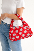 Estela Ruffle Bag, Harmony Red