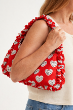 Estela Ruffle Bag, Harmony Red