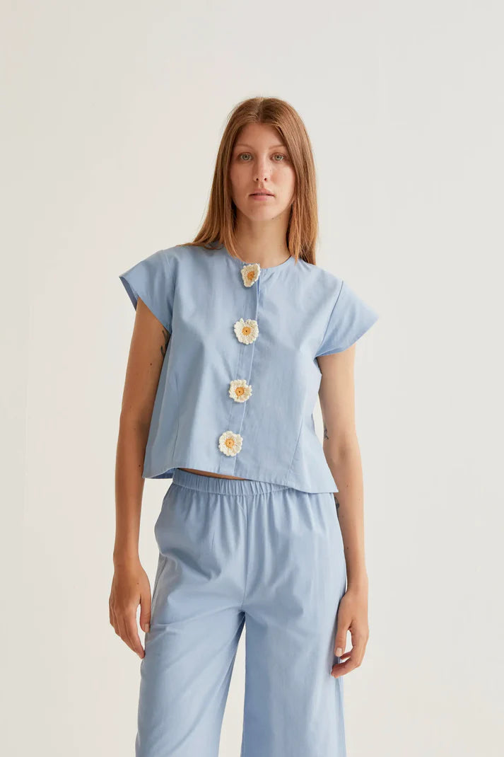 Felicia Shirt, Powder Blue