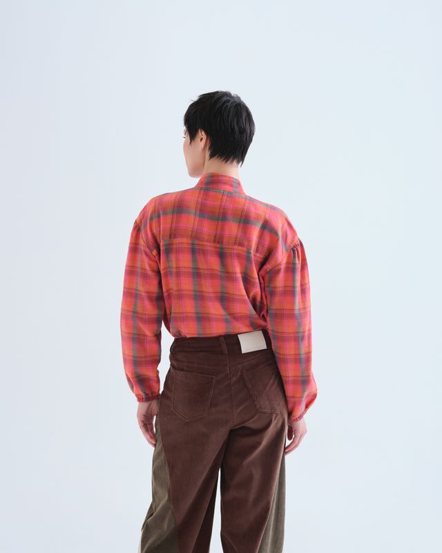 Inés Shirt, Pink Plaid