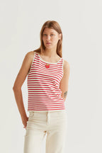 Juana Top, Red Stripes