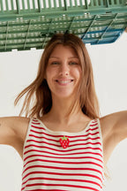 Juana Top, Red Stripes