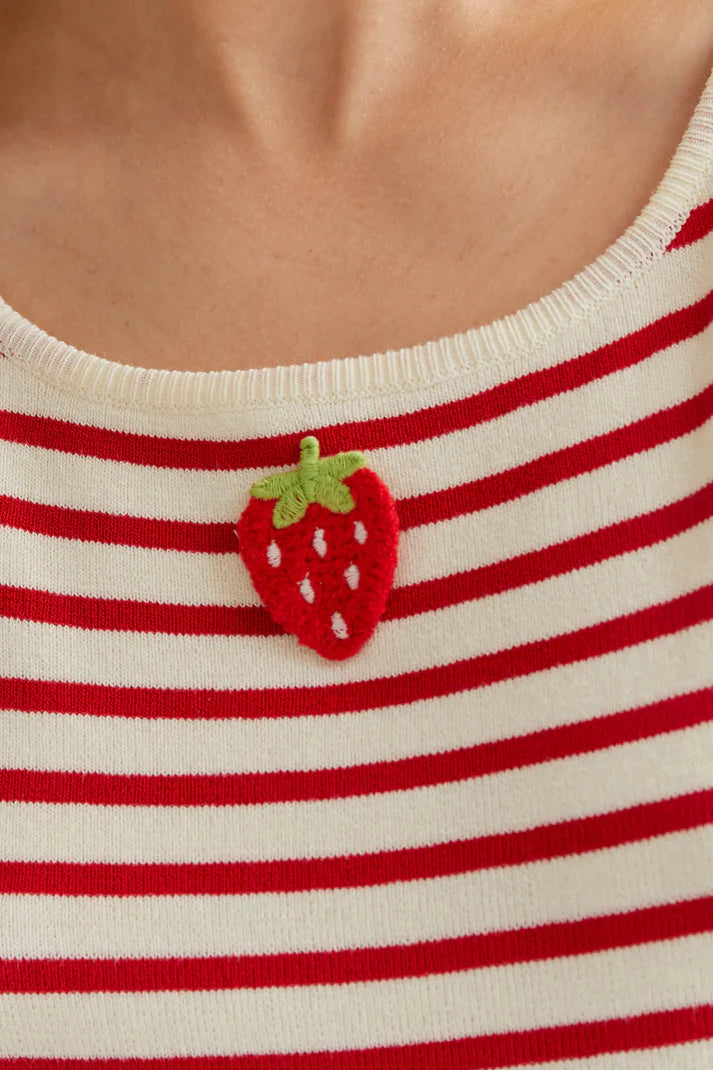 Juana Top, Red Stripes