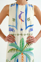 Ramona Long Dress, Palm & Mermaid