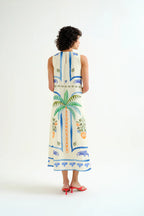 Ramona Long Dress, Palm & Mermaid