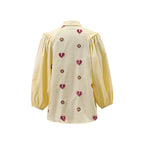 Edie Embroidered Blouse, Butter