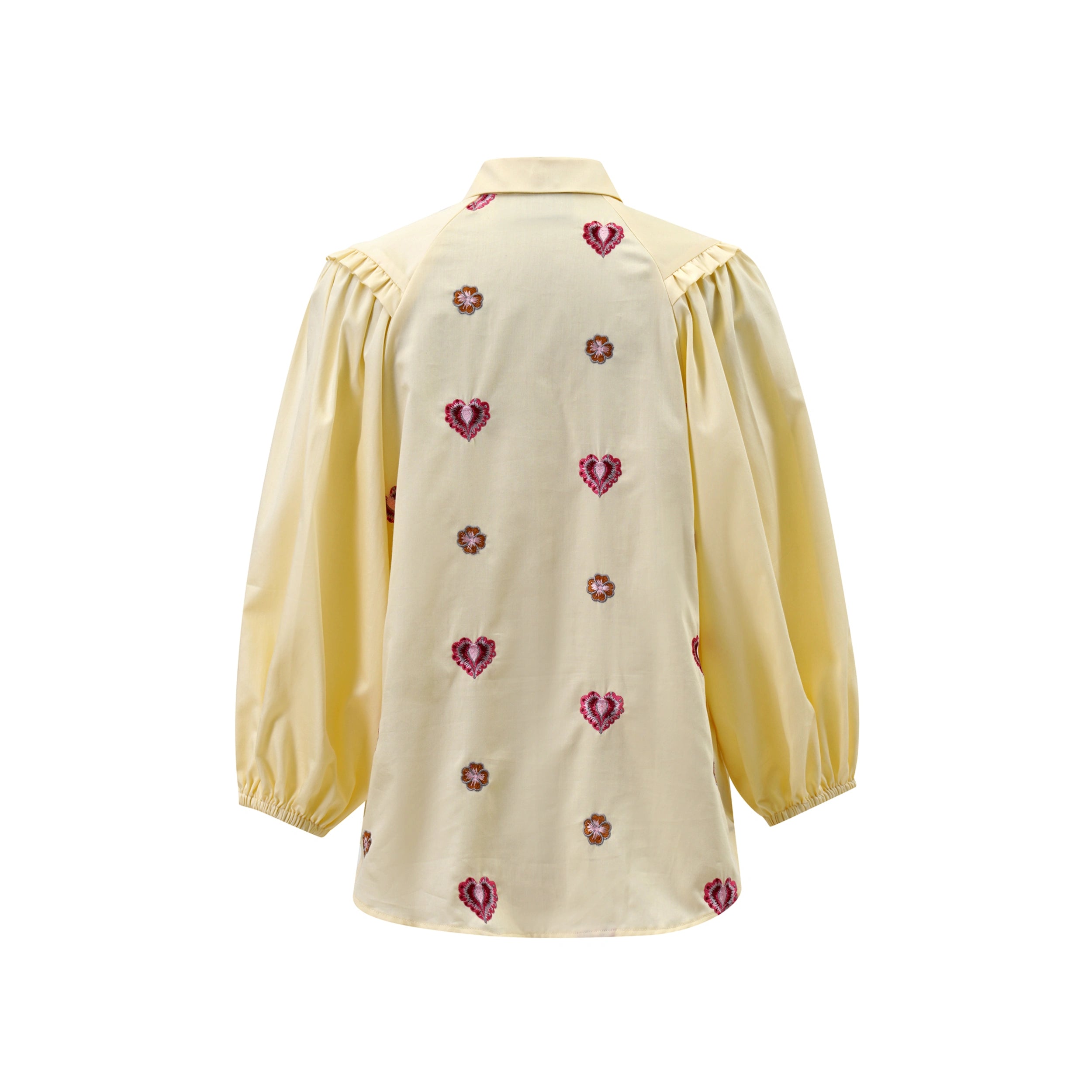 Edie Embroidered Blouse, Butter