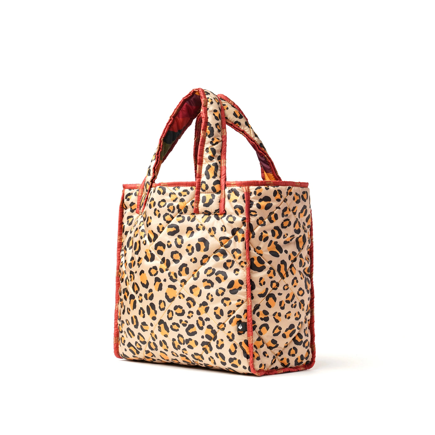 Elaine Reversible Tote Bag, Leopard/Colour Wave