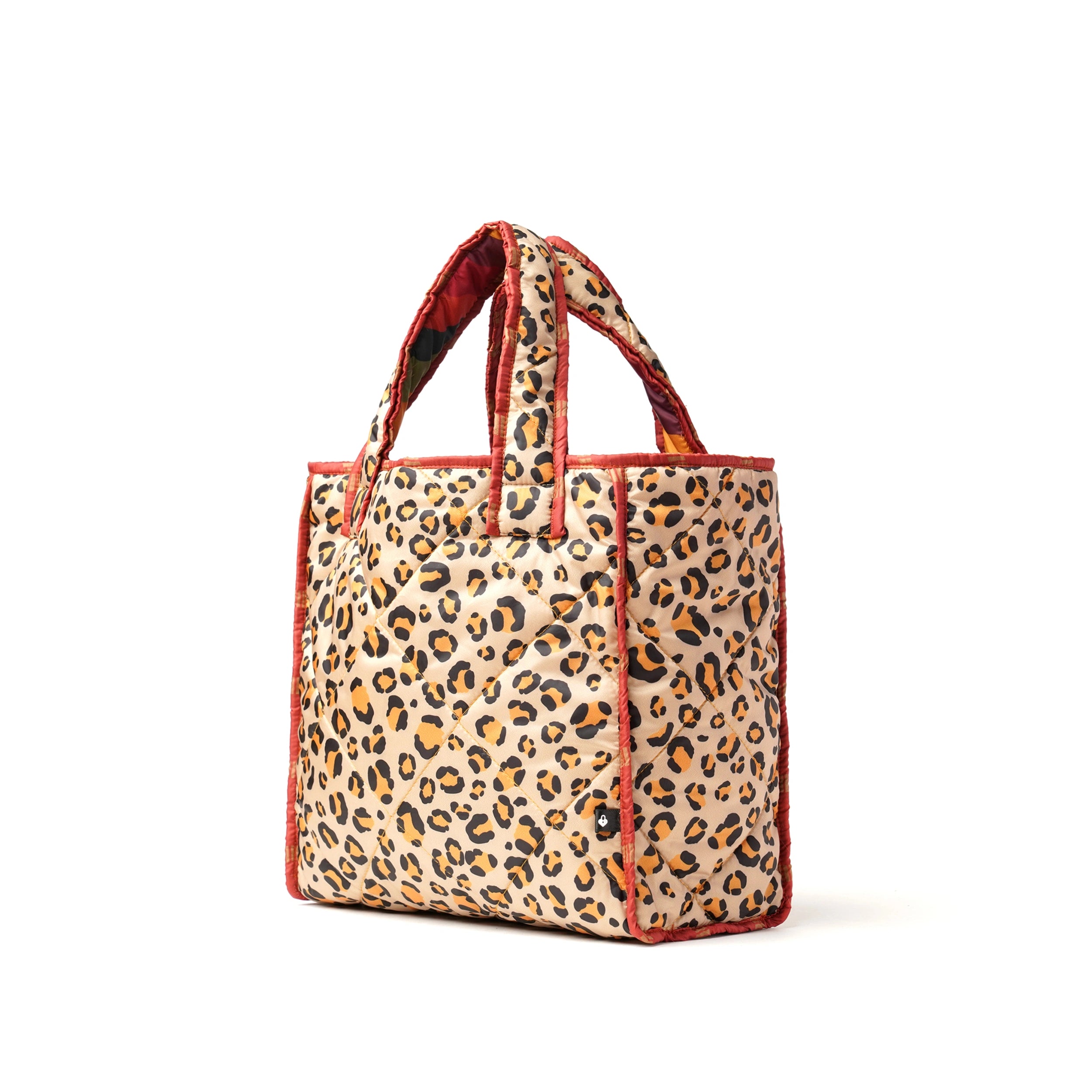 Elaine Reversible Tote Bag, Leopard/Colour Wave