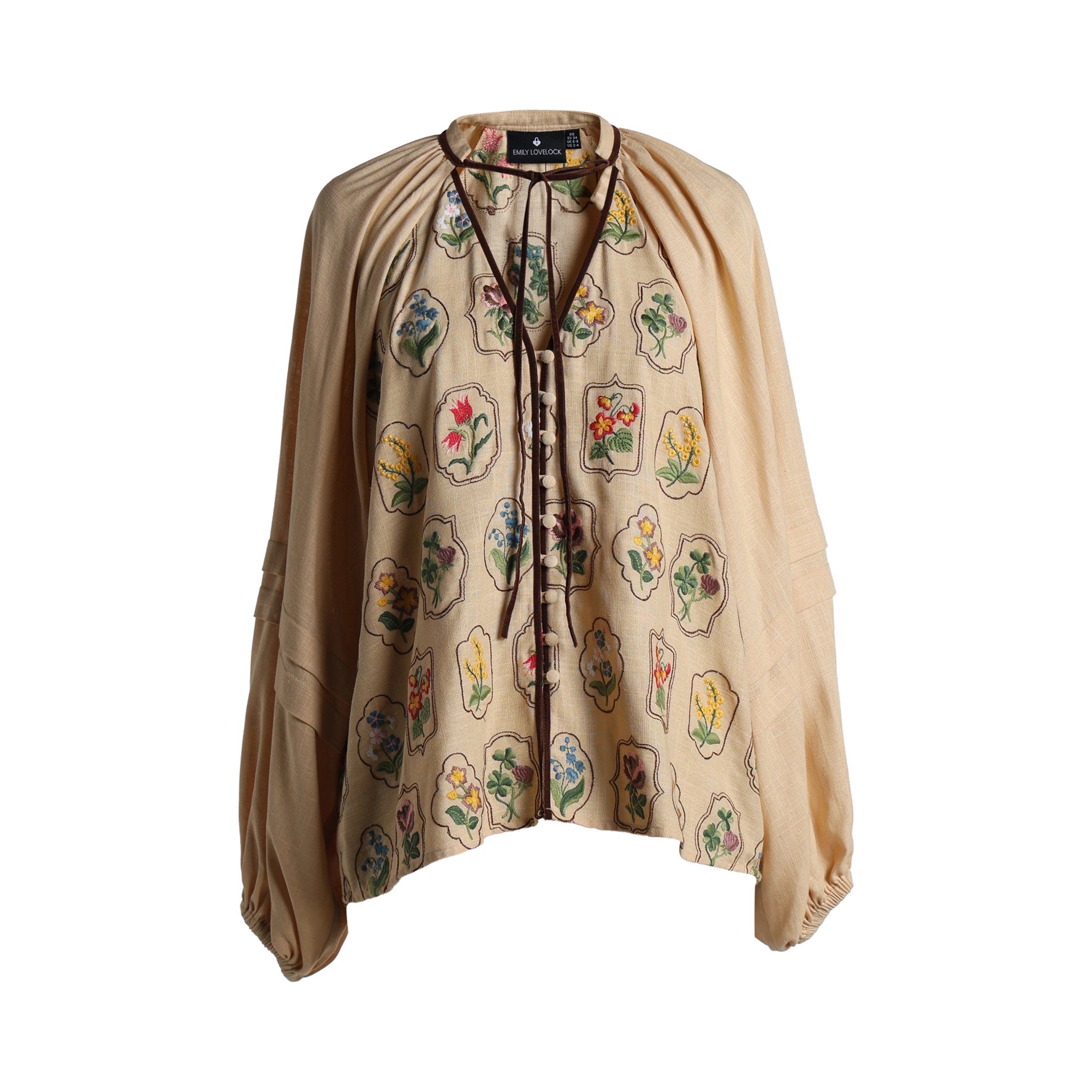Fiora Floral Blouse, Oatmeal