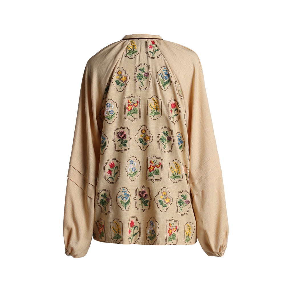 Fiora Floral Blouse, Oatmeal
