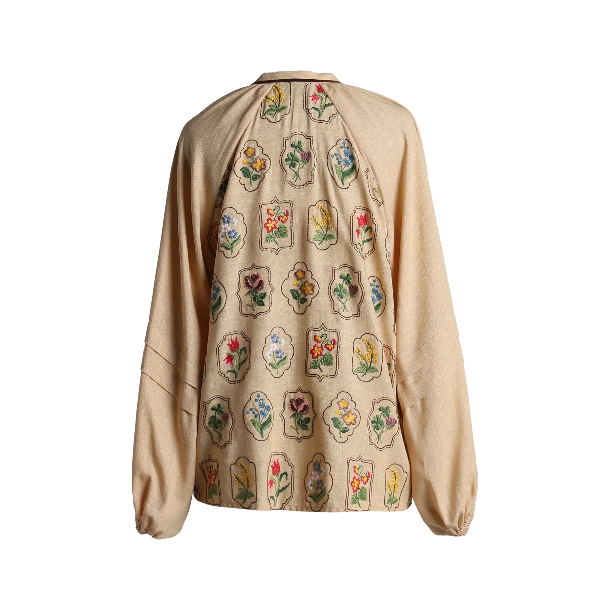 Fiora Floral Blouse, Oatmeal