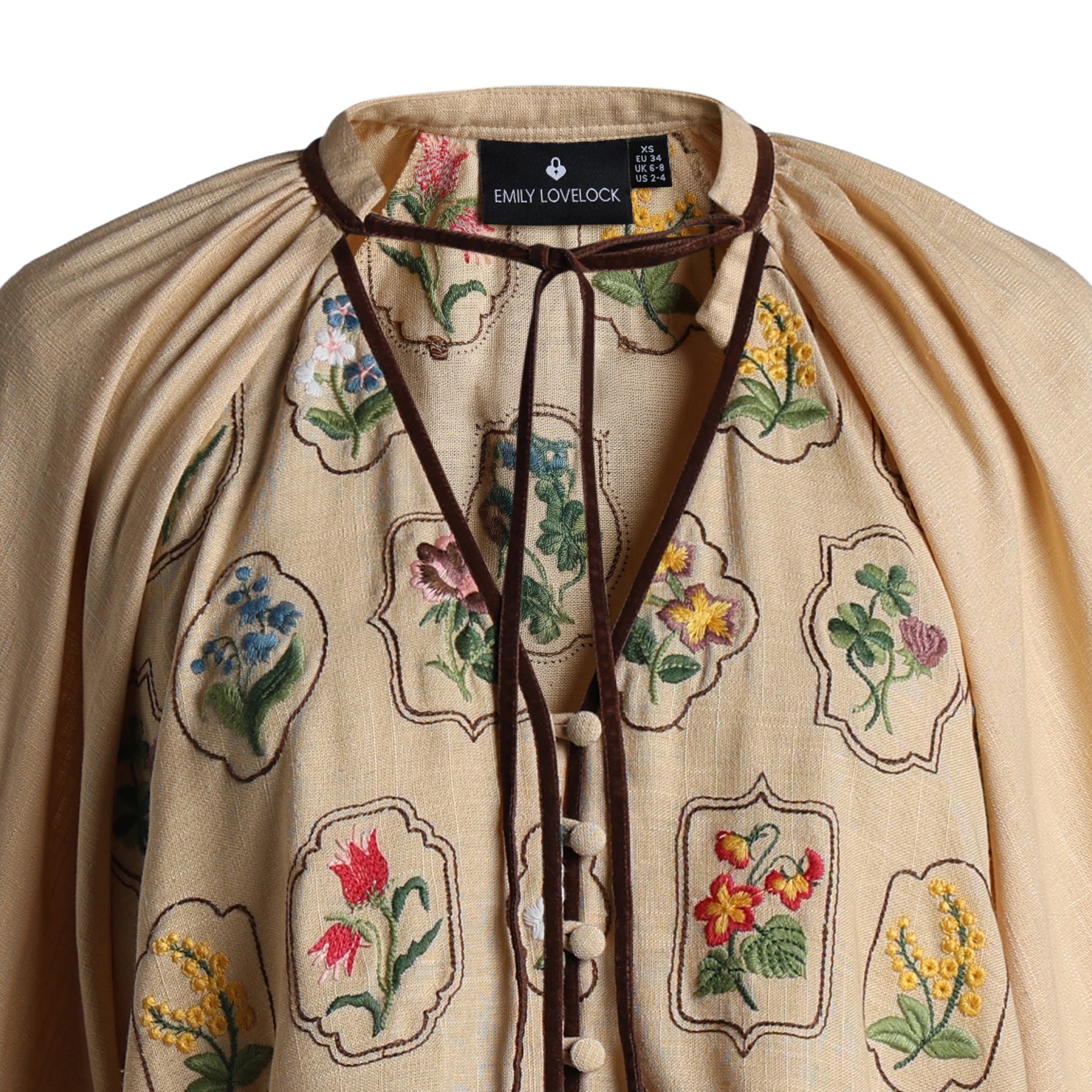 Fiora Floral Blouse, Oatmeal