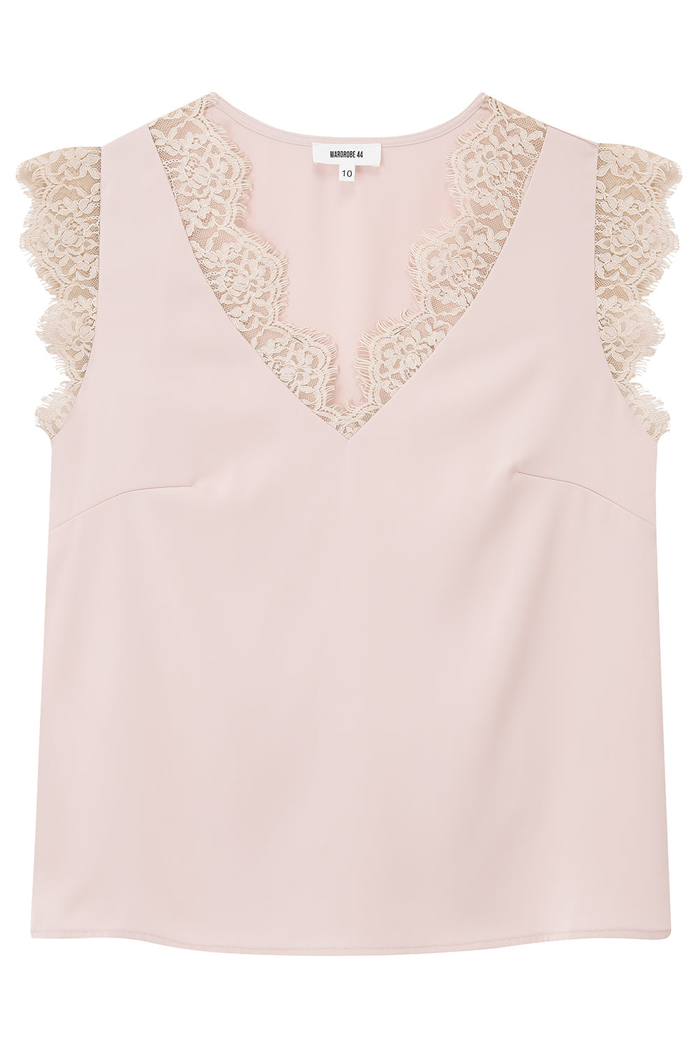 Kate Lace Trim Top, Soft Pink