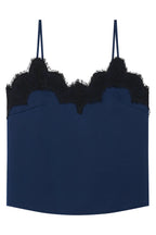 Pia Contrast Camisole, Navy