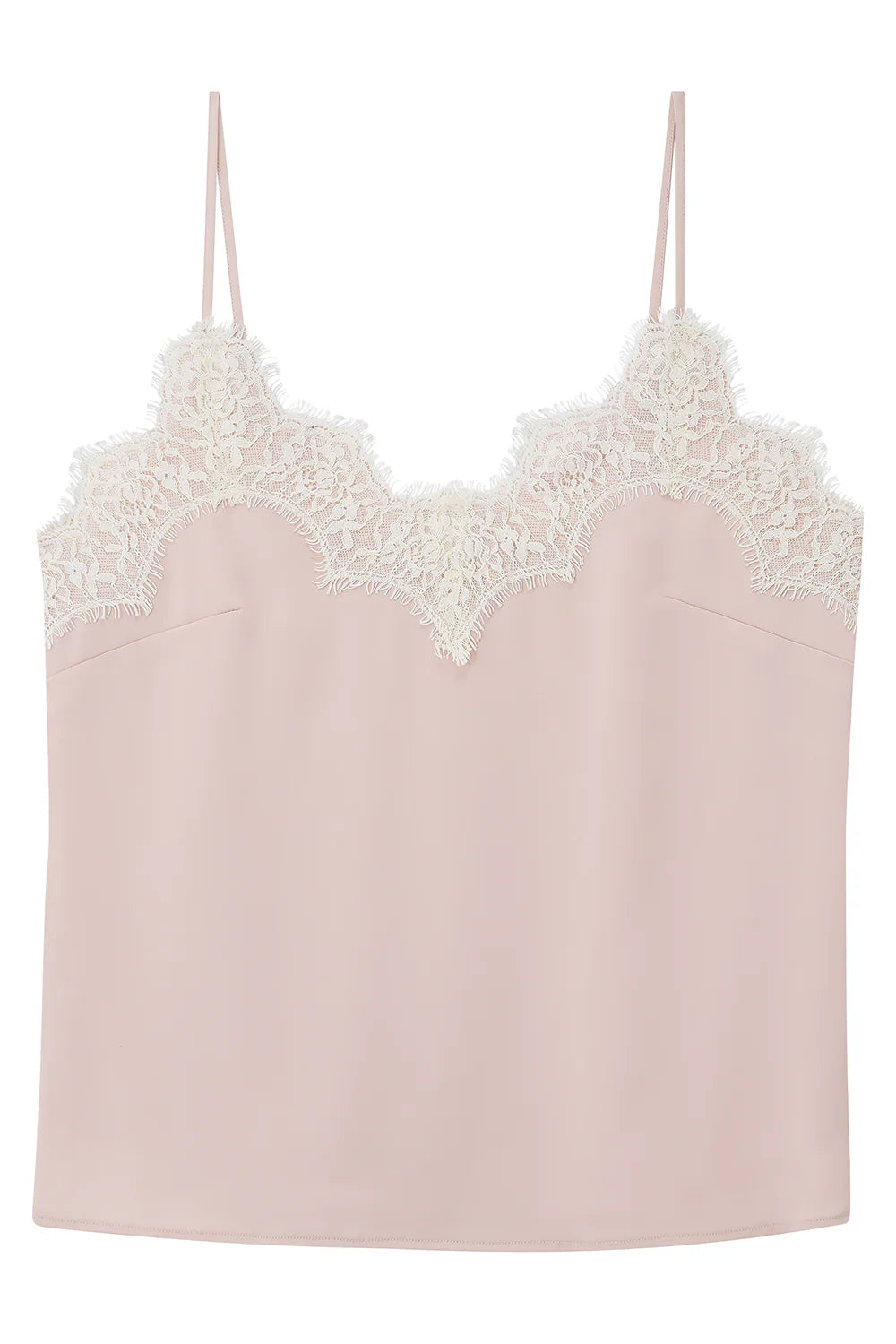 Pia Contrast Camisole, Pink & Cream