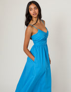 Paige Midi Dress, Blue