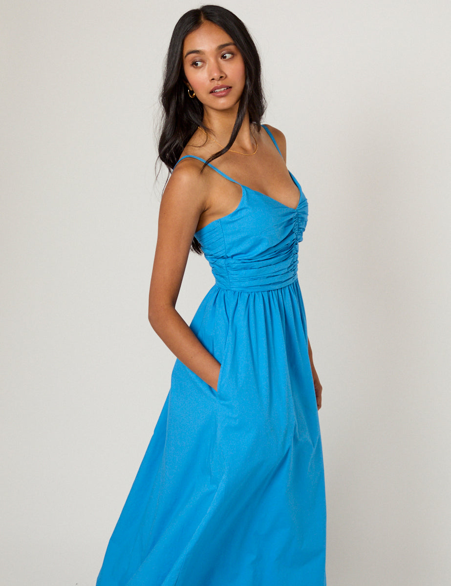 Paige Midi Dress, Blue