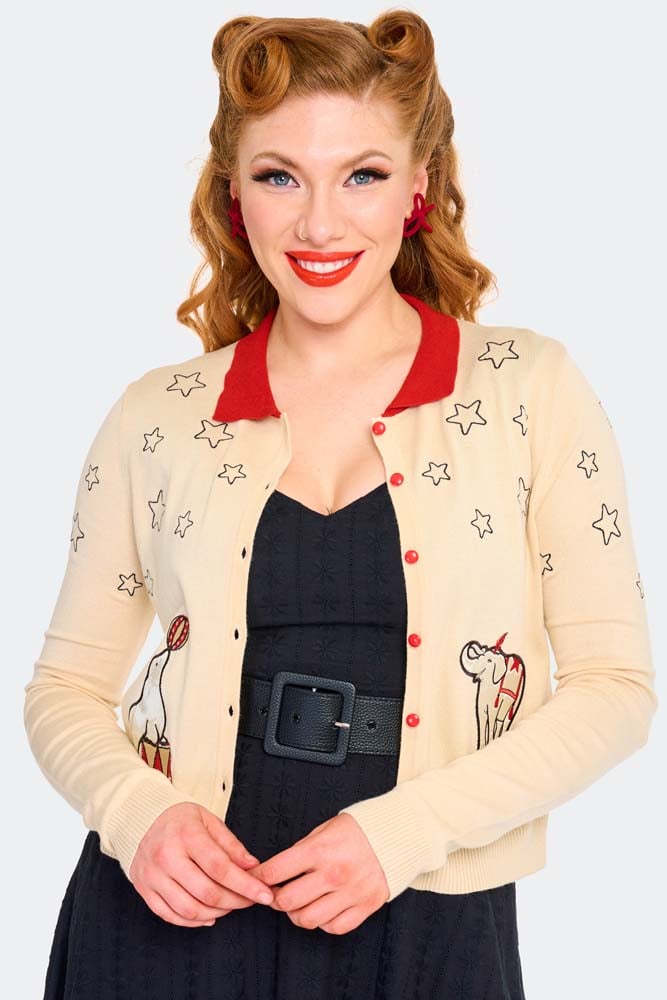 Circus Collar Cardigan, Cream