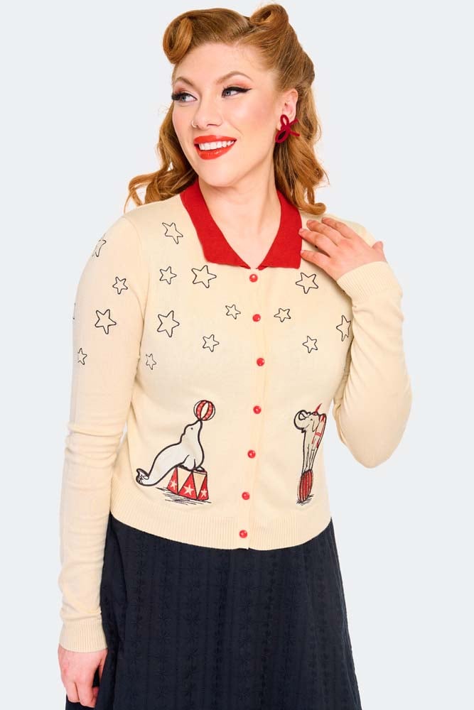 Circus Collar Cardigan, Cream